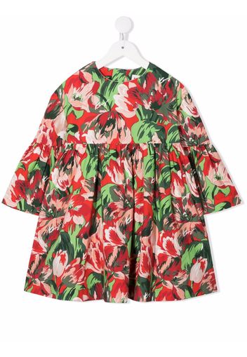 Kenzo Kids Abito a fiori - Rosso