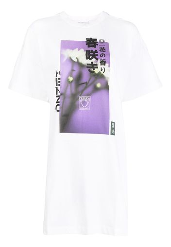 Kenzo daisy-print T-shirt - Bianco