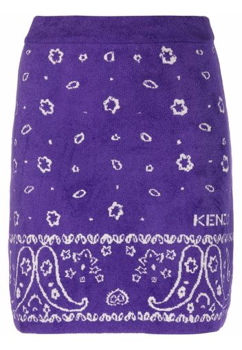 Kenzo paisley-knit A-line skirt - Viola