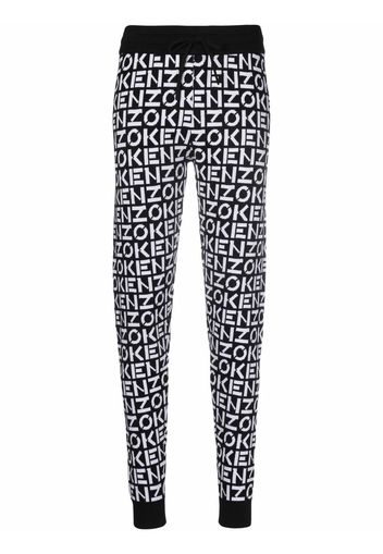 Kenzo all-over logo print trousers - Nero