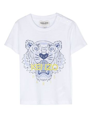 Kenzo Kids T-shirt con stampa Tiger - Bianco