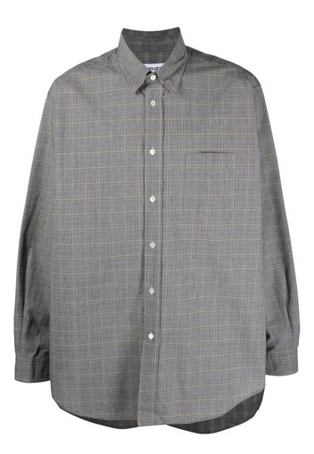 Kenzo check-print long-sleeve shirt - Nero