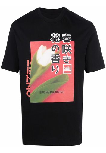 Kenzo Daisy and Tulip graphic-print T-shirt - Nero