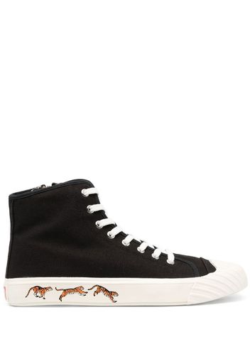 Kenzo tiger-print high-top sneakers - Nero