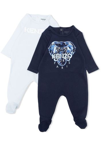 Kenzo Kids Set di 2 pigiama con stampa - Blu