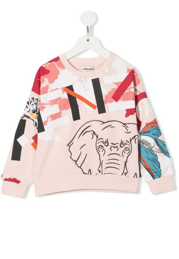 Kenzo Kids Multi Iconics cotton sweatshirt - Rosa