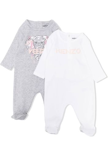 Kenzo Kids Set di 2 pigiama con stampa - Grigio