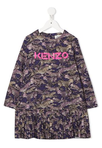 Kenzo Kids animal-print pleated dress - Viola