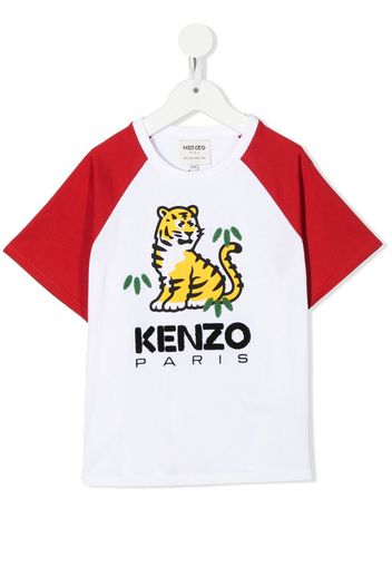 Kenzo Kids T-shirt Skate Kotora con stampa - Bianco