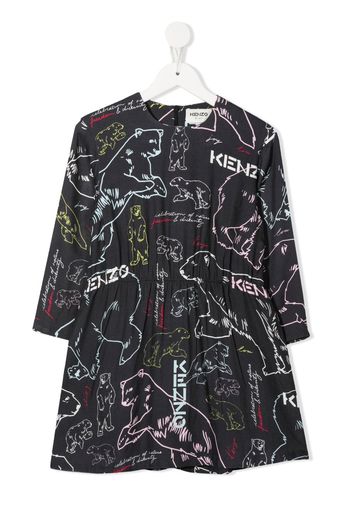 Kenzo Kids Abito con stampa - Grigio