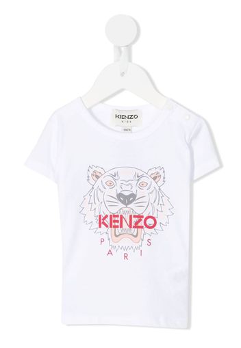 Kenzo Kids logo-print short-sleeve T-shirt - Bianco