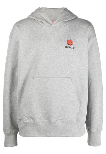Kenzo logo-print long-sleeved hoodie - Grigio