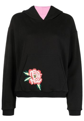 Kenzo floral embroidery hoodie - Nero