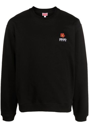 Kenzo Boke Flower-embroidered cotton sweatshirt - Nero