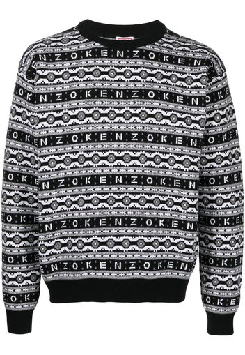 Kenzo Maglione con effetto jacquard - Nero