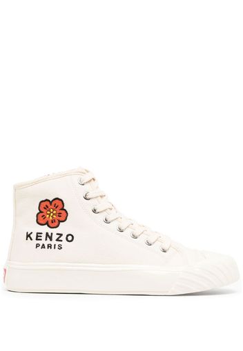 Kenzo embroidered-logo hi-top sneakers - Bianco