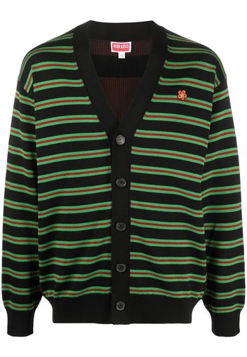 Kenzo Cardigan con ricamo a fiori - Nero