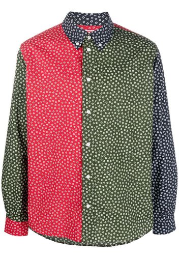 Kenzo colour-block long-sleeve shirt - Verde