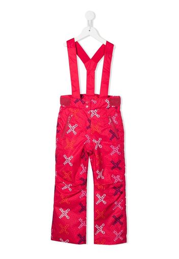 Kenzo Kids logo-print salopettes - Rosa