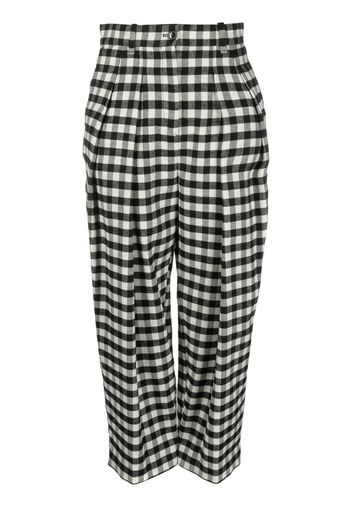 Kenzo checkerboard-print culotte-length trousers - Nero