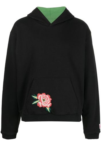 Kenzo embroidered-motif cotton hoodie - Nero