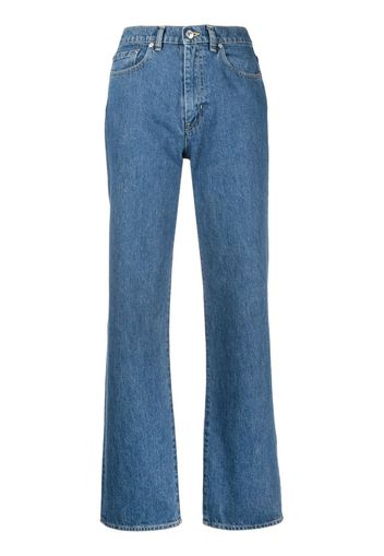 KENZO high-rise straight-leg jeans - Blu