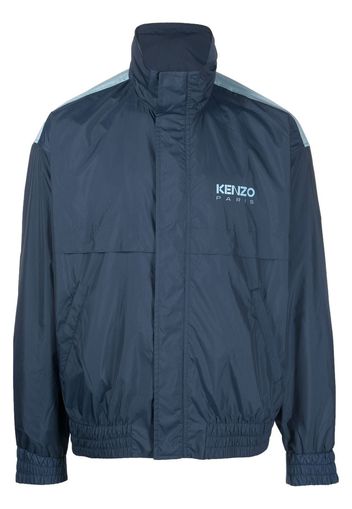 Kenzo logo embroidered jacket - Blu