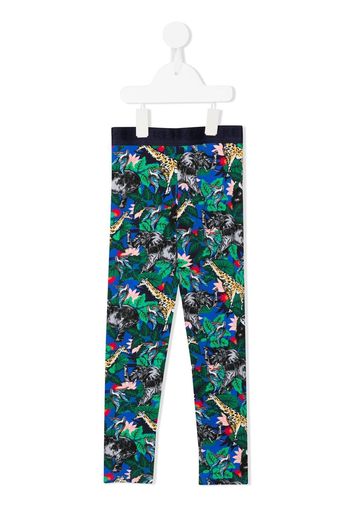 Kenzo Kids graphic-print mid-rise leggings - Multicolore