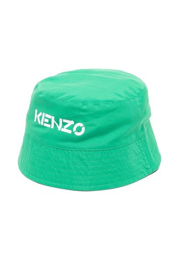 Kenzo Kids Cappello bucket reversibile con stampa - Verde