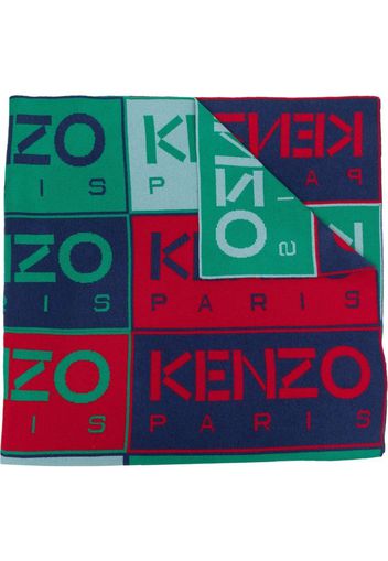 Kenzo logo-print scarf - Verde