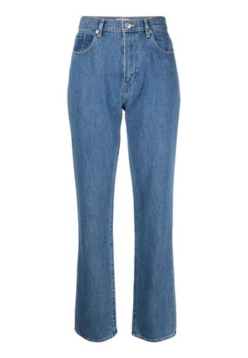 Kenzo high-waist straight leg jeans - Blu