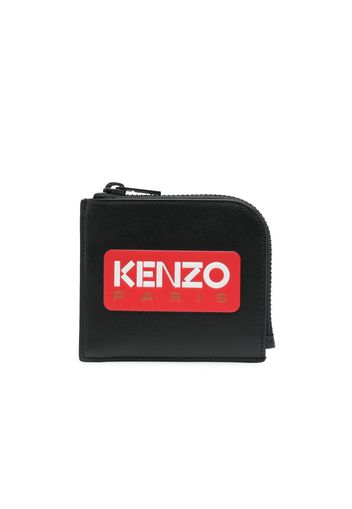 Kenzo logo-print leather wallet - Nero