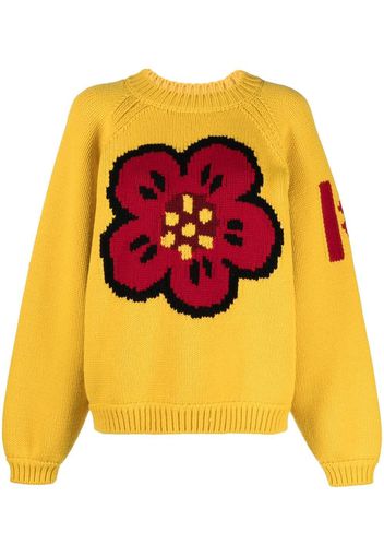 Kenzo floral-print wide-sleeved jumper - Giallo