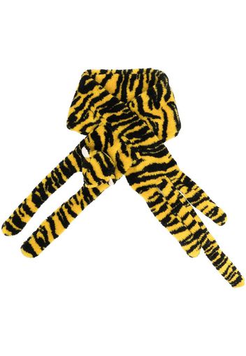 Kenzo faux-fur tiger scarf - Giallo