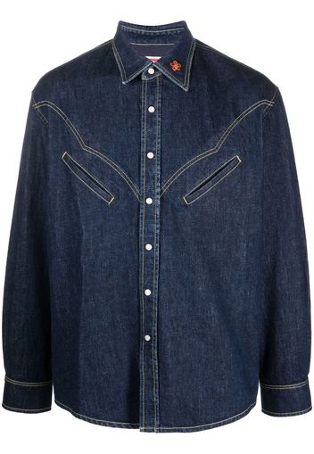 Kenzo Western-style denim shirt - Blu