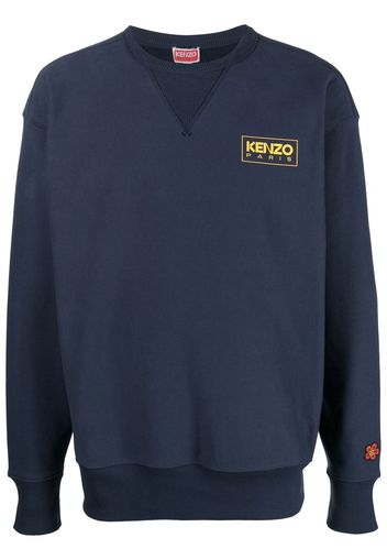 Kenzo chets logo-print detail sweatshirt - Blu