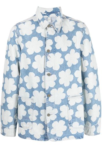 Kenzo Giacca denim a fiori - Blu