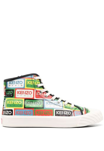 Kenzo logo-print high-top sneakers - Verde