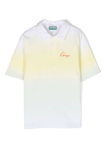 Kenzo Kids logo-print cotton polo shirt - Giallo