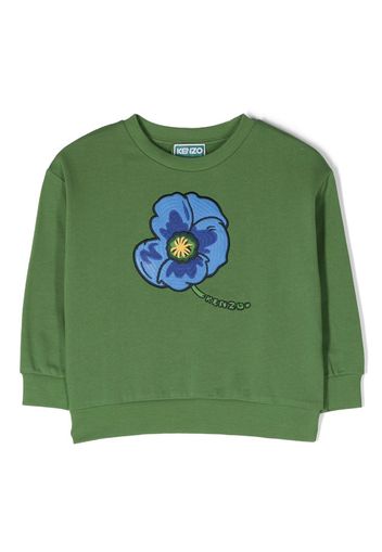 Kenzo Kids floral-print sweatshirt - Verde