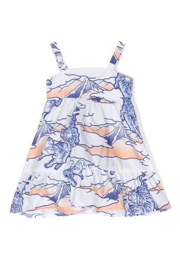 Kenzo Kids Abito con stampa grafica - Bianco