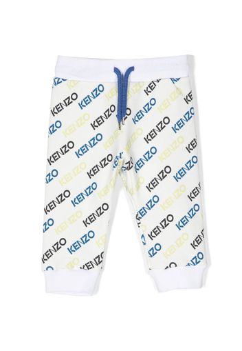 Kenzo Kids Pantaloni sportivi con stampa - Bianco