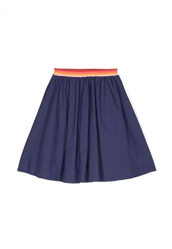 Kenzo Kids animal-print stripe-waist skirt - Blu