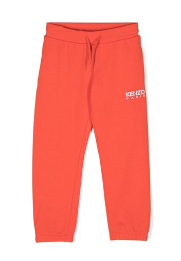 Kenzo Kids logo-embroidered drawstring track pants - Rosso