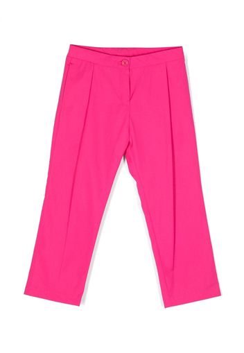 Kenzo Kids Pantaloni dritti con ricamo - Rosa