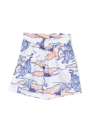 Kenzo Kids graphic-print shorts - Bianco