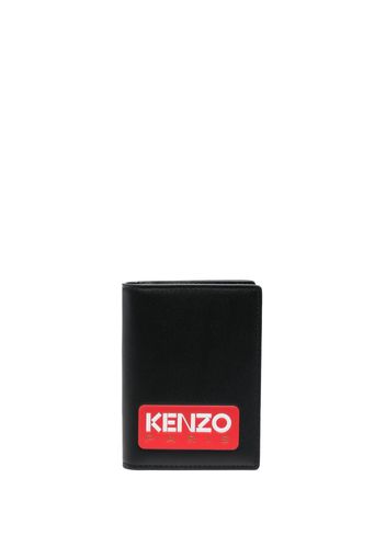 Kenzo logo patch bi-fold wallet - Nero