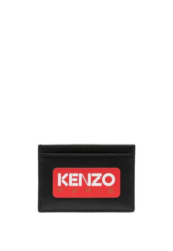 Kenzo leather logo-patch cardholder - Nero