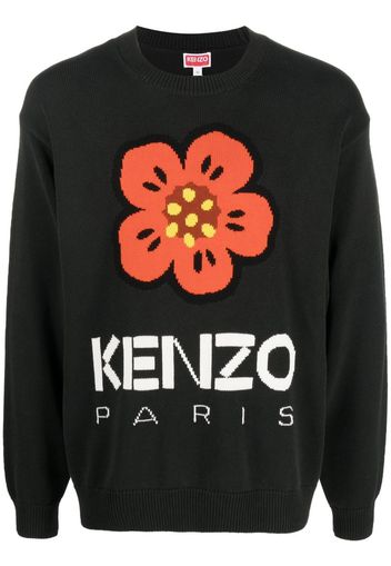 Kenzo Boke Flower intarsia-knit jumper - Nero