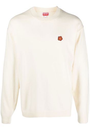 Kenzo flower-patch crew-neck sweatshirt - Bianco